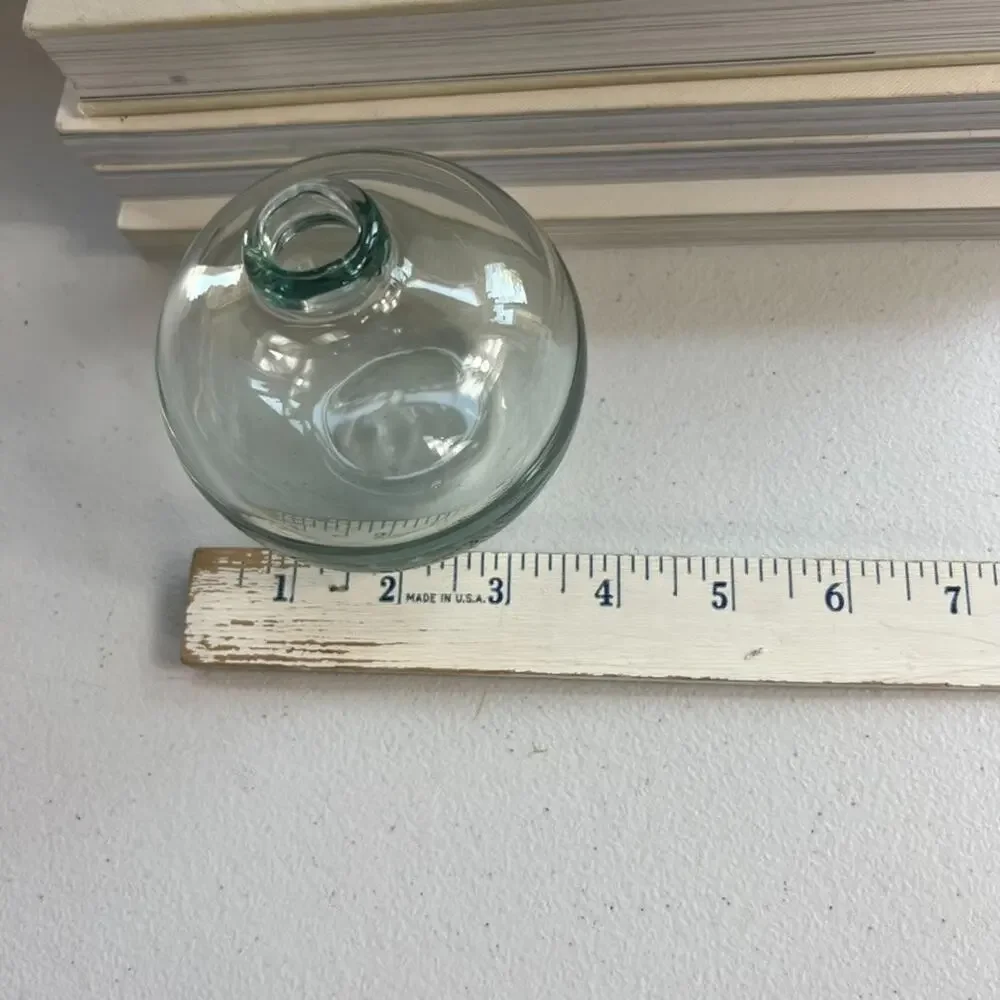 Handblown Glass Clear Sphere Vase 3.5
